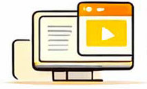 Icon einer Website auf einem Bildschirm, Symbol für Landingpages und digitale Touchpoints.